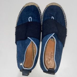 rag & bone espadrille bottom denim slip on sneaker